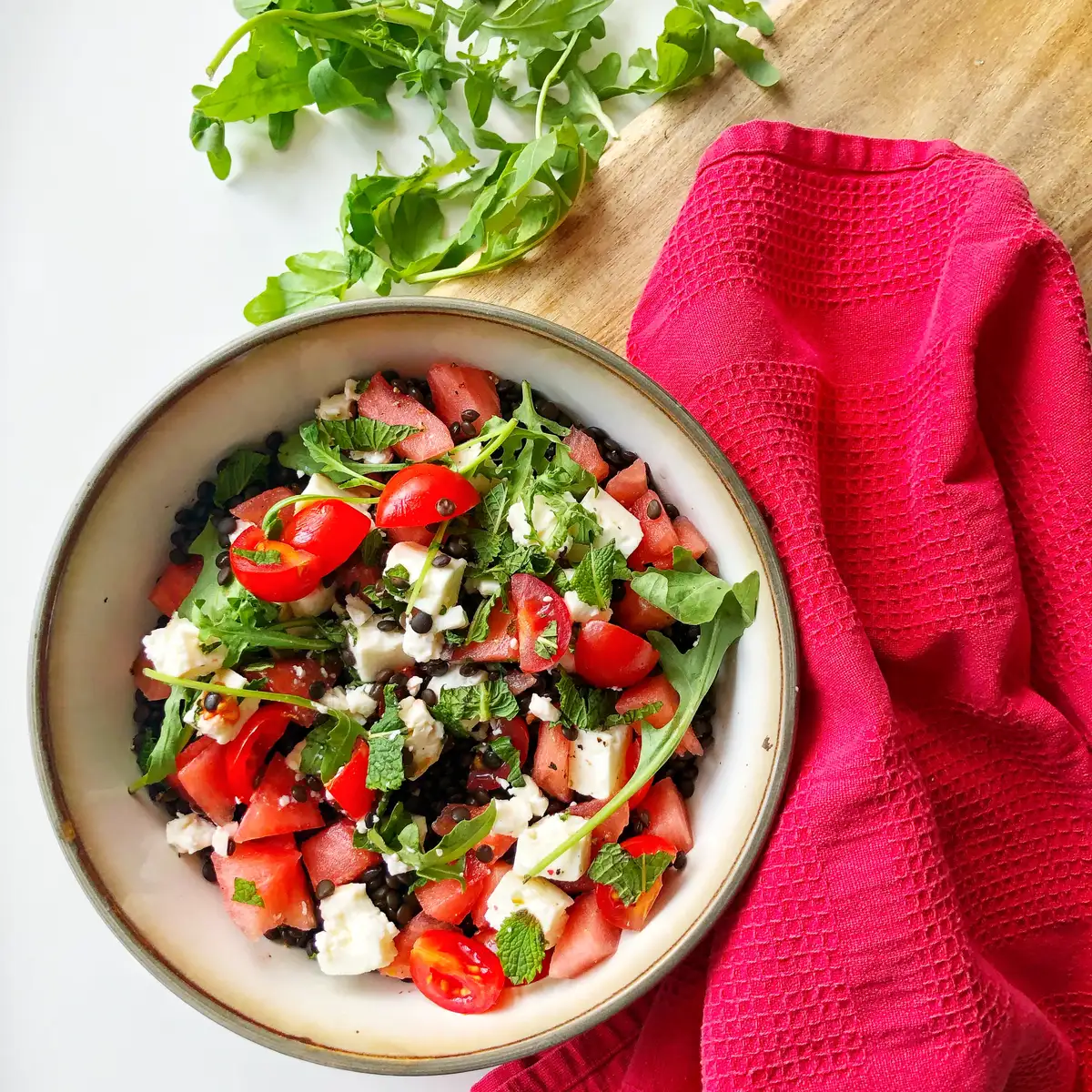 Salát čočkový s melounem