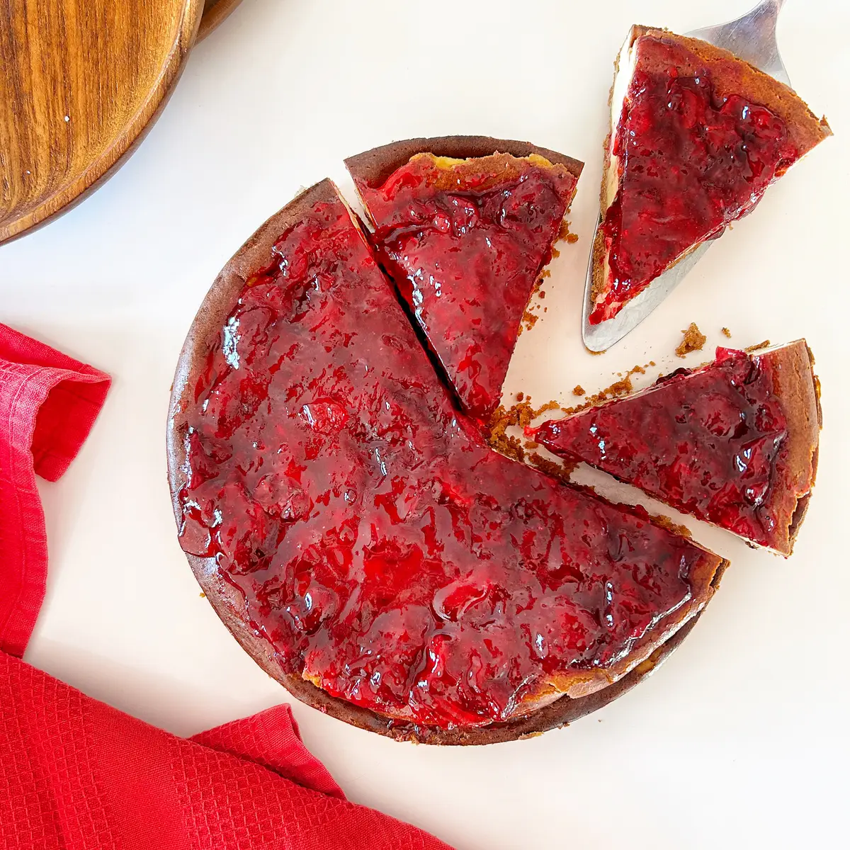 Tvarohový dort s višněmi